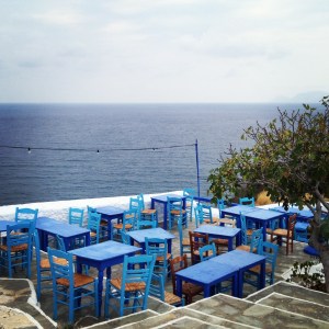 Taverna med utsikt i Skopelos stad