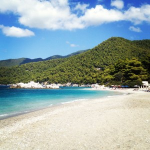 Milia - en vacker strand