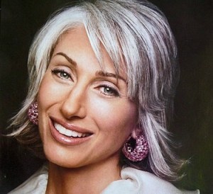 Grått och ganska tunt hår