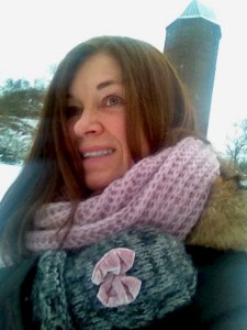 Jag med mina fina vantar från Svensk