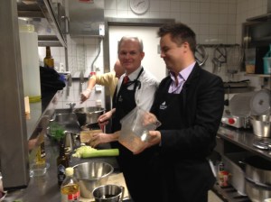 Med kollegor på Griffins