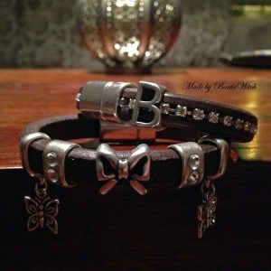 Bruna läderarmband Made by BautaWitch