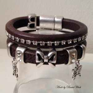 Bruna läderarmband Made by BautaWitch