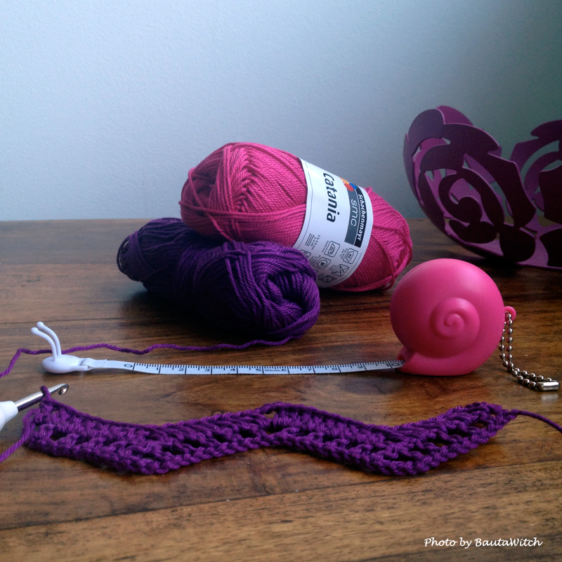 Lilla snigel som måttband