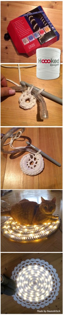 Virkad matta med ljusslang Made by BautaWitch