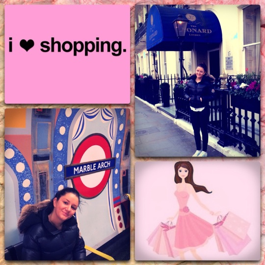 Bell loves shopping in London