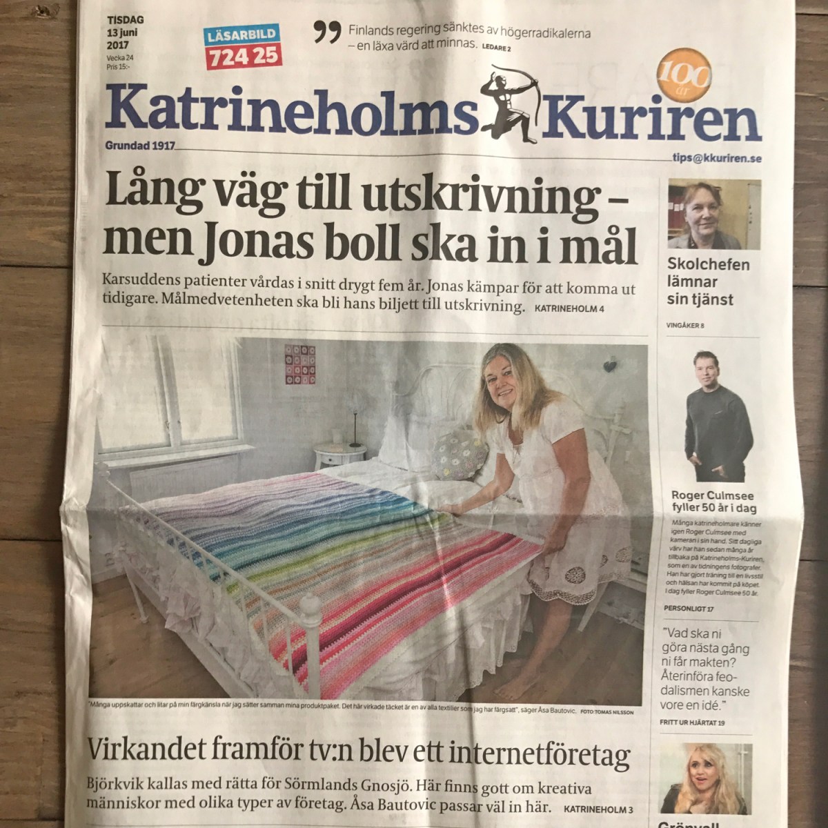 BautaWitch på förstasidan i Katrineholms Kuriren BautaWitch